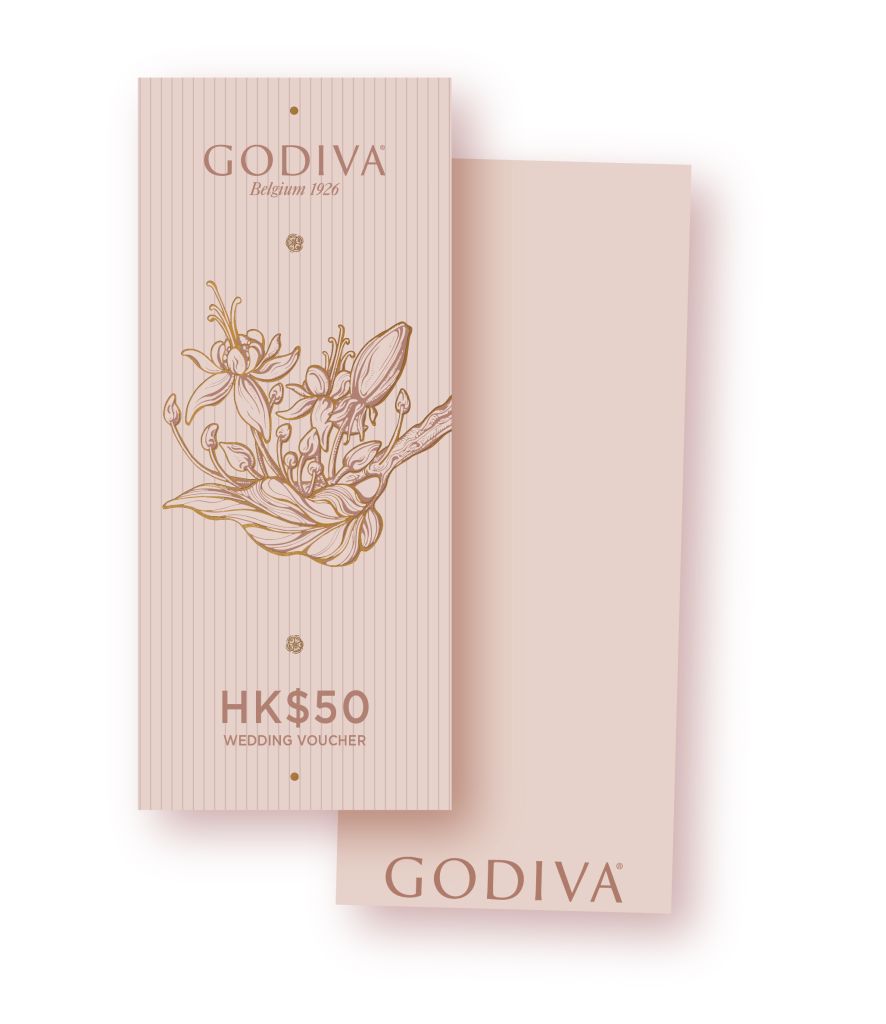 Godiva $50 結婚禮券 (粉紅色封套)